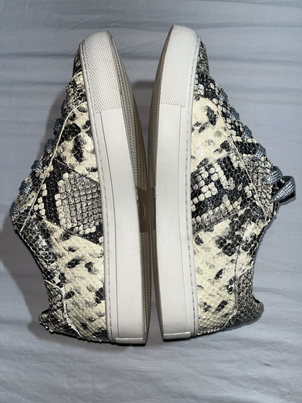 SaintG Women’s Python Textured Leather Sneakers E… - image 5