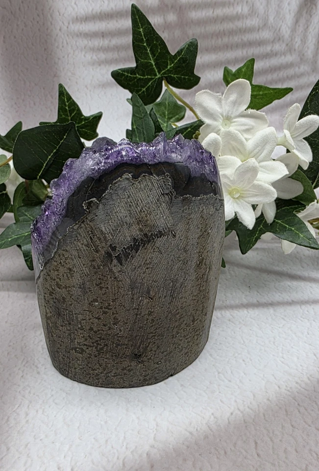 AAA Grade Natural Amethyst Geode Cluster, Polished Sides, Uruguay Deep Purple - Image 3 of 4