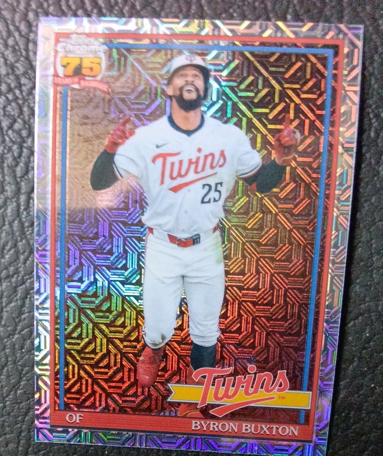 2026 Topps Chrome 75th Anniversary Mojo Refractor Card 91C-65 Byron Buxton Twins