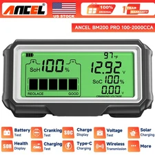 12V Car Battery Tester Wireless Battery Monitor Load/Charging/Cranking Analyzer