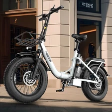 Hikeep 16" ebike 500W City Bike 48V 13Ah Folding bicycle Fat Tire for Adults