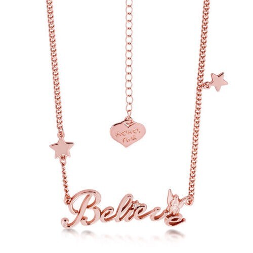 Collier Disney Couture Kingdom Tinker Bell en métal précieux ciselé collection or