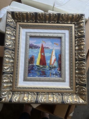  Entre Les Rochers  by Duaiv  ORIGINAL Oil Canvas with Appraisal and COA