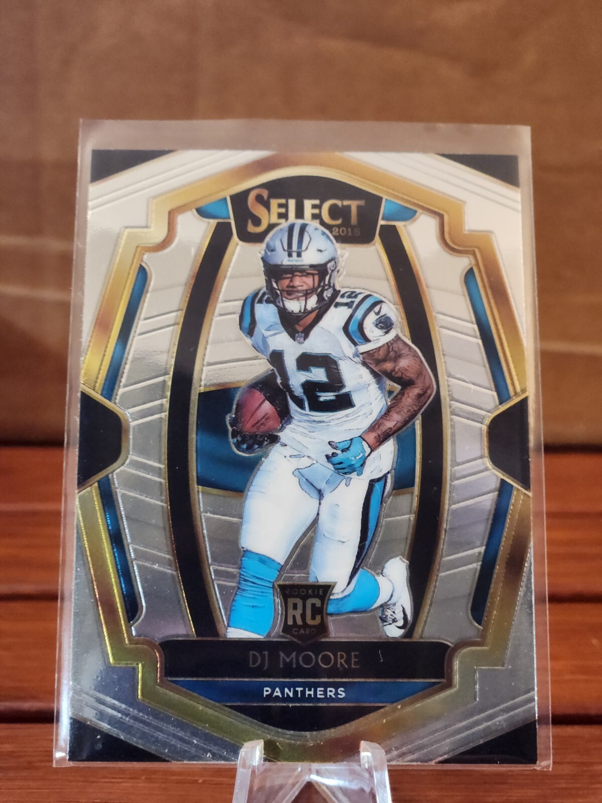 2018 Panini Select DJ Moore - Rookie Card - Premier Level - Carolina Panthers