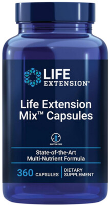MIX CAPSULES  MULTIVITAMINS MINERAL FRUIT VEGE SUPPLEMENT 360 CAP LIFE EXTENSION