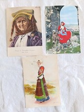 3 cartoline 3 - costumi Sardi - non viaggiate