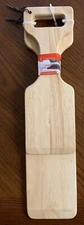 NEW SET/2 WOOD GRILL SPATULAS GRILL BRUSH BY GRAND GOURMET CLEANS BETWEEN GRATE