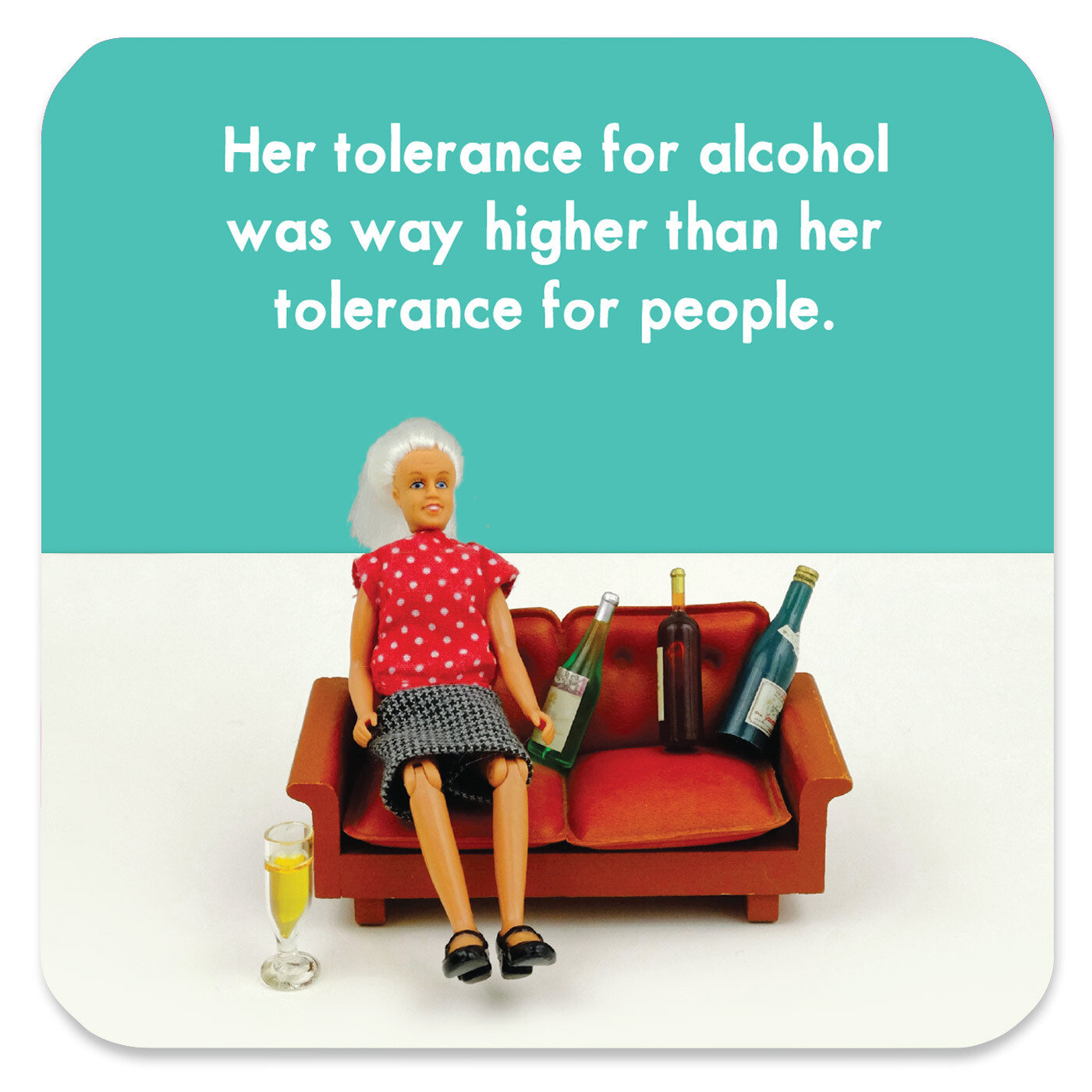 Bold & Bright Coaster Drinks Mat Funny Amusing Comedy Humour Novelty Cheeky Joke