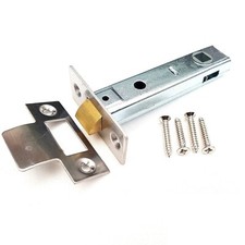 TUBULAR MORTICE DOOR LATCH Internal Door Strike Jab Sprung Catch Nickel Latches