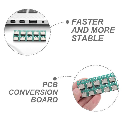 12 Pcs USB C- Splitter Board Cable Panel Connector Socket Plug Cables - Picture 8 of 12