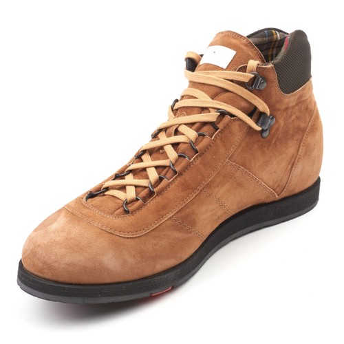 KITON Handmade Tan Goatskin Suede Leather Hiking Boots Shoes US 8.5 NEW - Picture 6 of 8