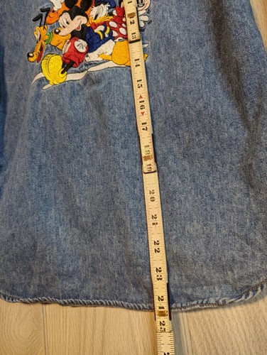 Vintage Disney Store Mickey Shirt Youth Small S Denim Button Long Sleeve Shirt - Picture 7 of 7