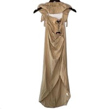 PrettyLittleThing Stone Strappy Cut Out Knotted Skirt Midaxi Dress Size 2