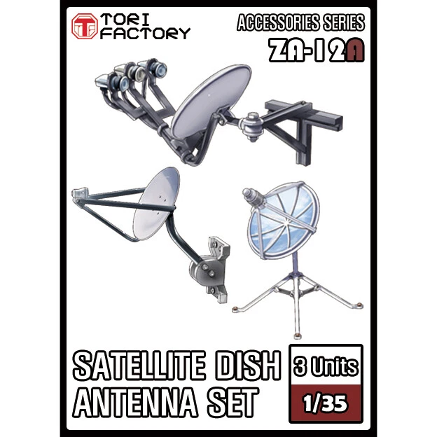 Tori Factory 1 35 Satellite Dish Antenna Set Resin Accessories