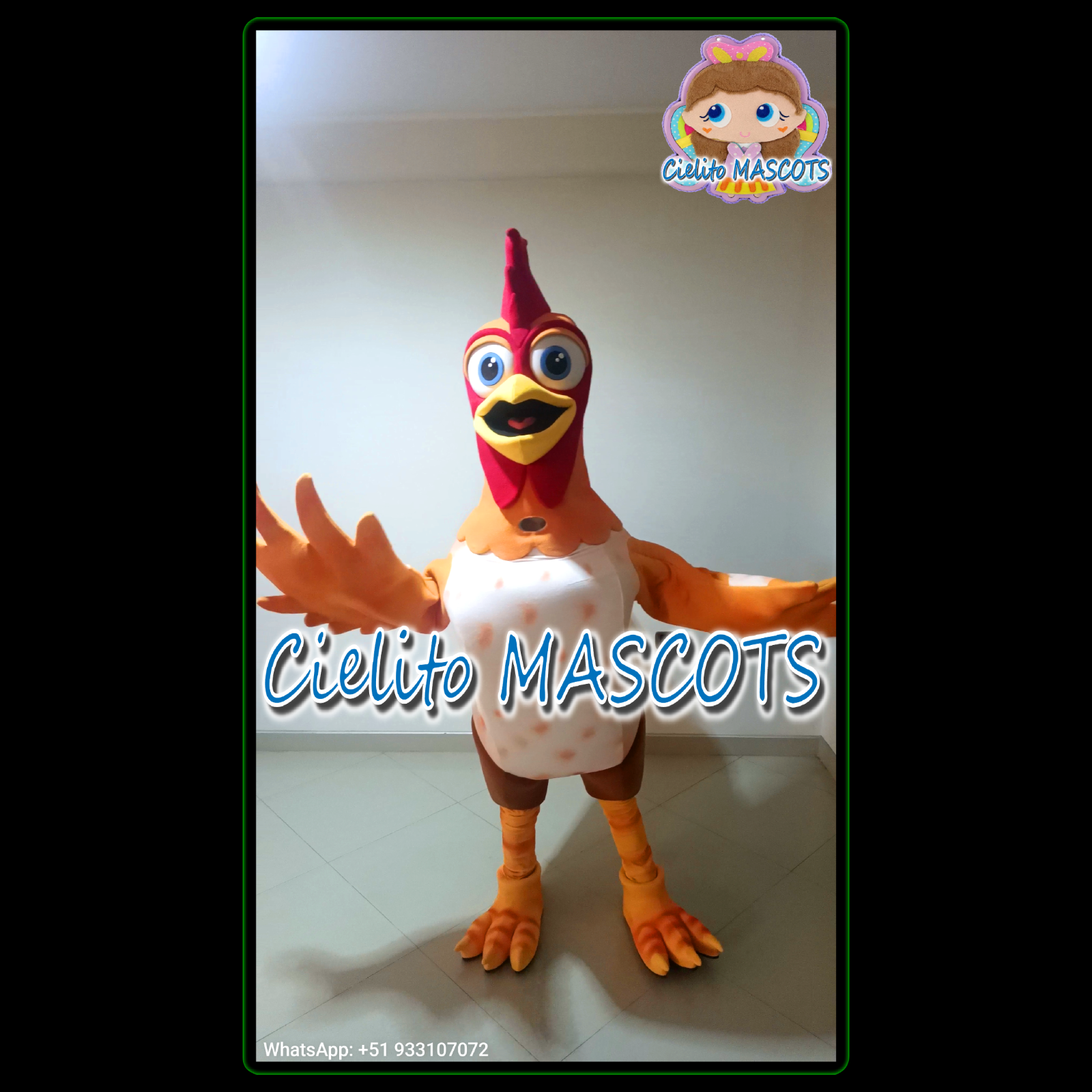 Rooster Bartolito Mascot Costume  mascotte cosplay botarga halloween cartoon