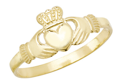 Claddagh Ring 9 kt Gelbgold Kinder