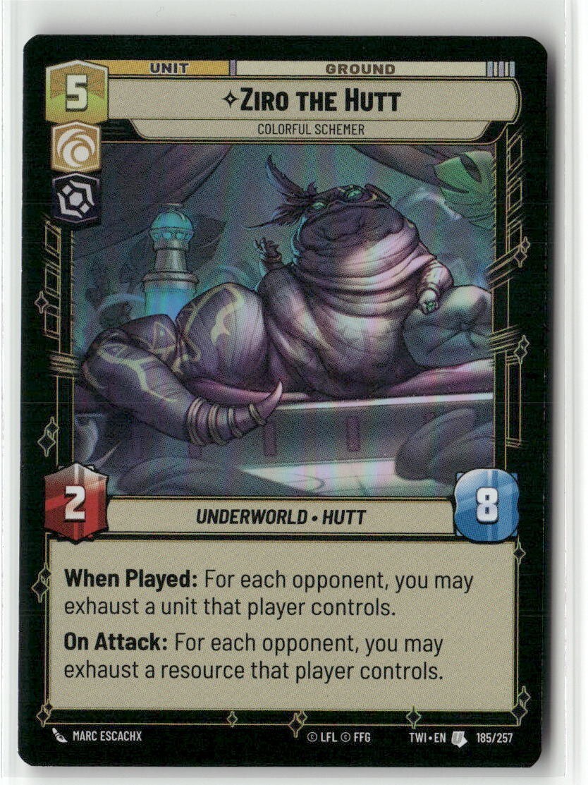 Ziro the Hutt - Colorful Schemer Foil - TWI - Star Wars Unlimited