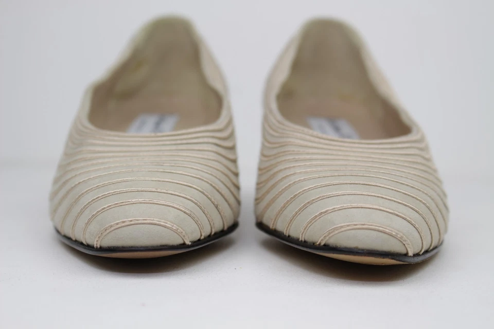 (OBO) Cristina Rossi Vintage Pumps block heel Wavy leather Size 8.5M Italy - Image 2 of 4