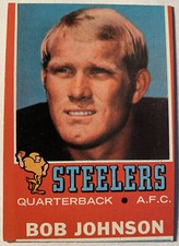 Rare 1971 Topps Terry Bradshaw #156 Football card 1/1,Bob Johnson error,Steelers