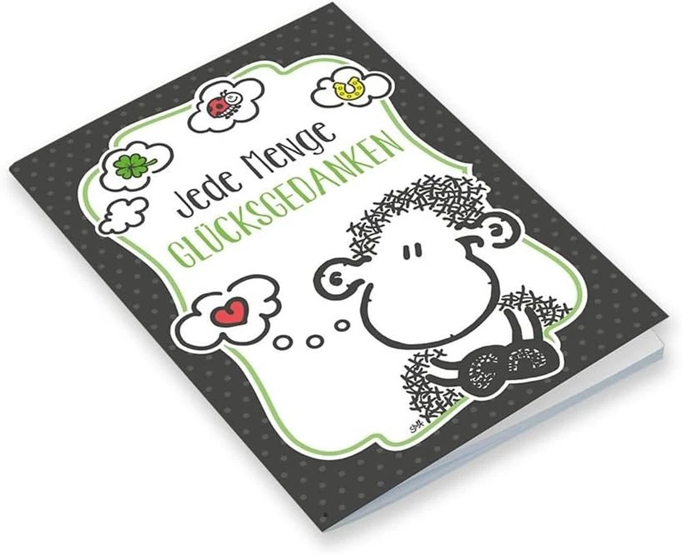 Sheepworld - 44776 - Notizheft, Schaf, Blanko, 24 Blatt, 15cm x 10,5cm, geheftet