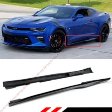 For 2016-2022 Chevy Camaro LT SS RS Gloss Black ZL1 Style Side Skirt Extension