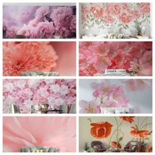 3D Floral Pink Background Self-adhesive Wallpaper Removable Wallpaper Wall Mural
