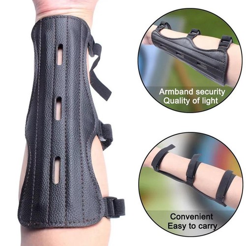 Strap Archery Arm Guard Armguard Wrist Protector Black PU Leather Look дщ D D5X9 - Picture 10 of 12