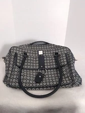 Nine West Carry On Travel Bag Luggage Weekend Overnight Tote Black/Gray Bag