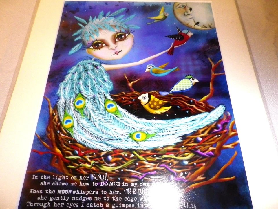 JAGGED TOUCH STUDIOS ''WINTER JOURNEY'' & ''MAMA BIRD'' Art Print IN-WHITE MAT - Image 3 of 4
