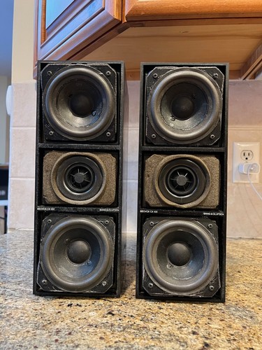 Bang & Olufsen Beovox B&O CX100 Bookshelf Speakers Re-foamed w/ Din Connectors - Picture 4 of 9