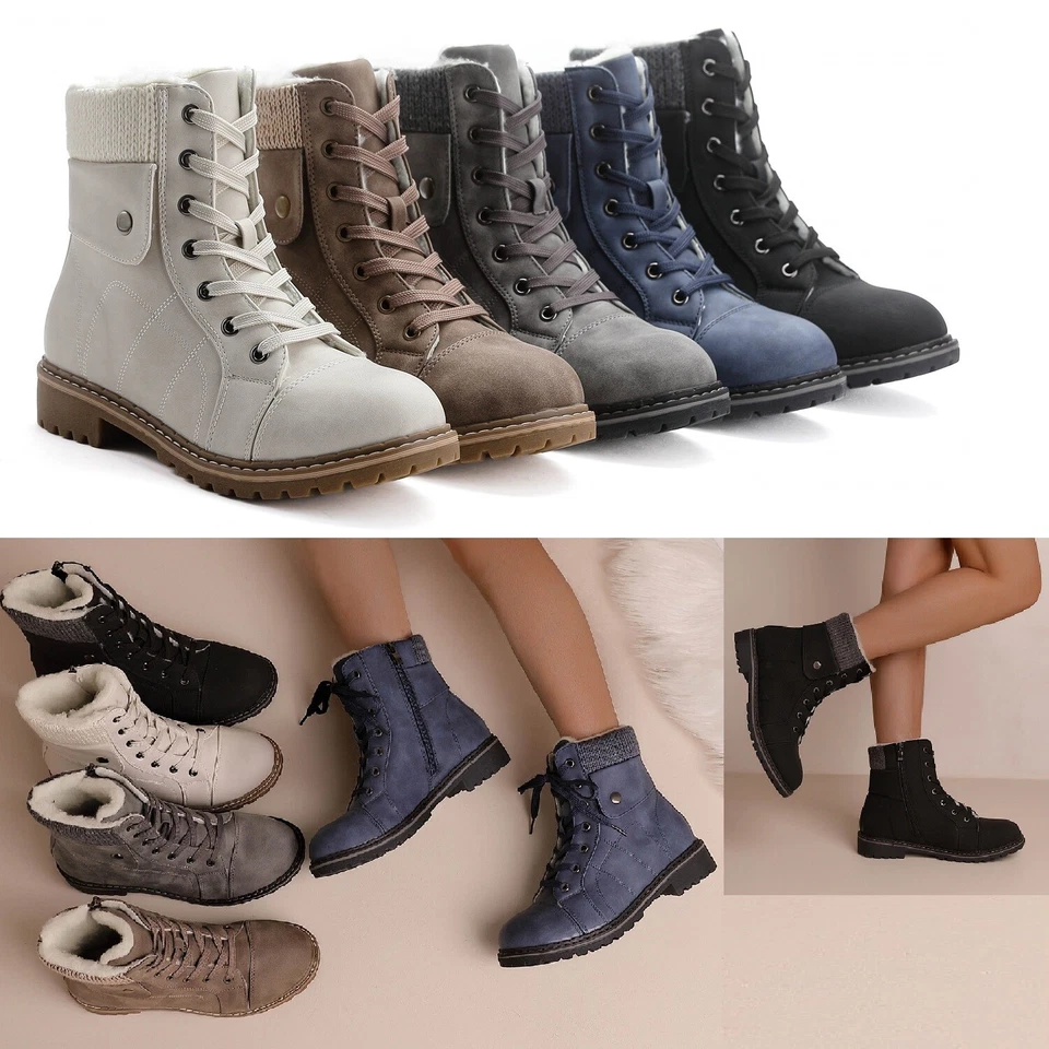 POGOLINO Damen Stiefeletten warm gefüttert Stiefel Winter Boots Herbst Schuhe DB1 NEU