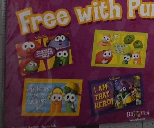 Tovagliette Veggie Tales NUOVE in confezione set da 4 11 x 16 pollici di BIG IDEA VEGETALES - Foto 9 di 10