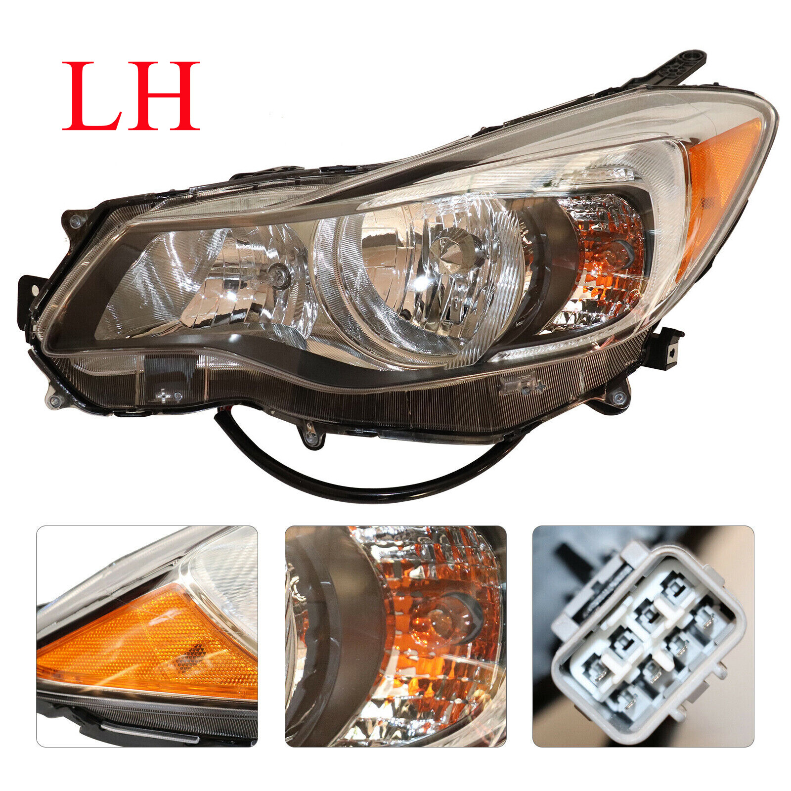Headlight Left Driver For Subaru Impreza XV Crosstrek 2012-2014 Assembly W/ Bulb