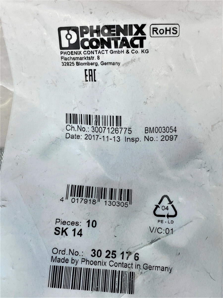 Phoenix Contact SK 14 Schirmanschlussklemmen 3025176 (VE 10Stk 