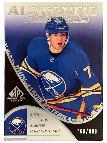 21 22 Sp Game Used Authentic Rookies 999 John Jason Peterka Rc Ebay