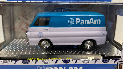 Voiture Miniature M2 Machines 1:64 - 1964 Dodge A100 Panel Van - Série Auto Shows Release 69 (PanAm) - Neuf