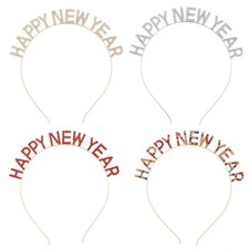 Ladies Girls HAPPY NEW YEAR Headband Hair Hoop Party Tiara Xmas Headpiece