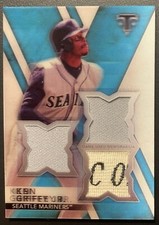 Ken Griffey Jr 2015 Topps Triple Threads Thr3ds 3D Triple Relic Logo Patch 20/25