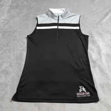 FootJoy FJ Vest Top Men's Medium Black Gray Colorblock 1/2 Zip Sleeveless