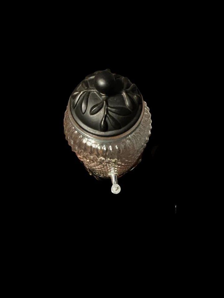 Dispensador de bebidas vintage con punta de diamante con soporte de metal | Decoración colonial francesa Foto 4 de 4