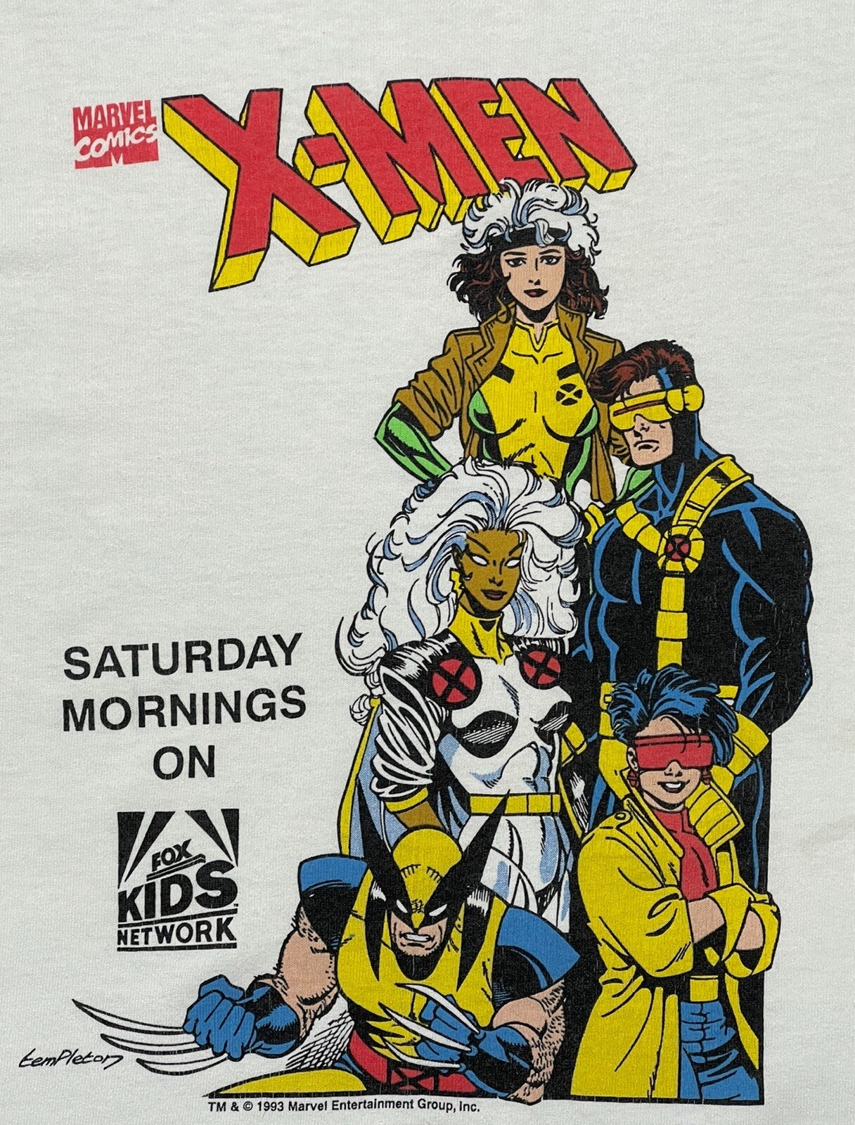 VINTAGE MARVEL XMEN ANIMATED SERIES PROMO TSHIRT 1993… Gem