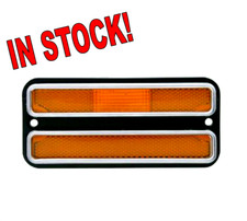 1968-1972 Chevy Gmc Truck Front Amber Dlx Side Marker Light Assembly W Trim C10