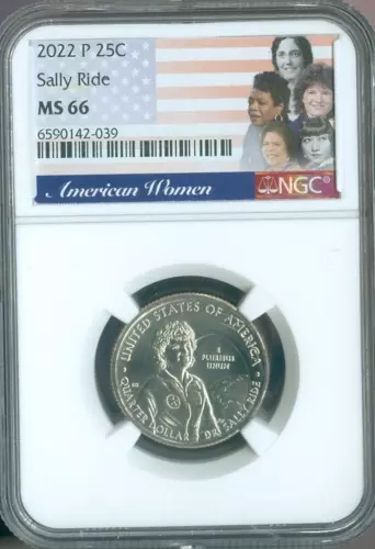 2022 P SALLY RIDE QUARTER NGC MS66 QUALITY✔️ AMERICAN WOMEN