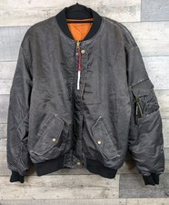 Urban Outfitters Bdg Blake Reversible Bomber Jacket Womens S Black Orange Zips