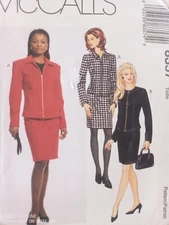 McCall's Sewing Pattern #8357-Misses' Two-Piece DRESS-2 Styles-Size: 12-14-UNCUT