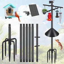 Squirrel Proof Smart Bird Feeder Pole for Outdoors 107 Inch 1 Inch Diameter B...
