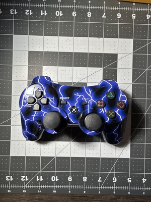 PS3 Blue Lightning controller For Parts Or Repair - Read The Description