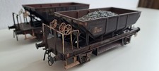 Heljan O Gauge BR Dogfish Ballast Wagons. weathered.