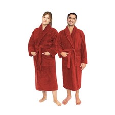 Classic Turkish Towels 100 Cotton Terry Bath Robe, Soft Plush Unisex Long Robe
