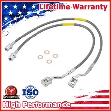 2pcs Front Steel Extended Brake Lines 89370 For Sierra 2500 3500hd 2011-2019 New